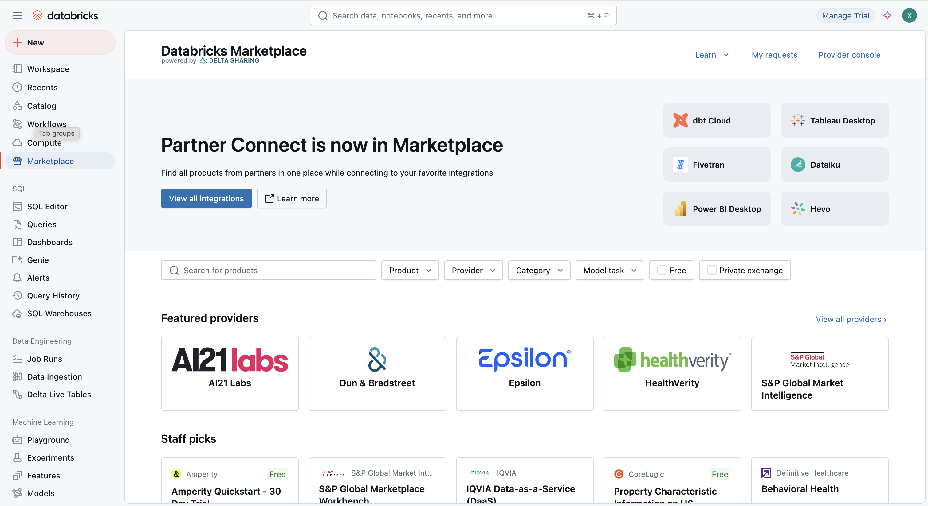Databricks Marketplace