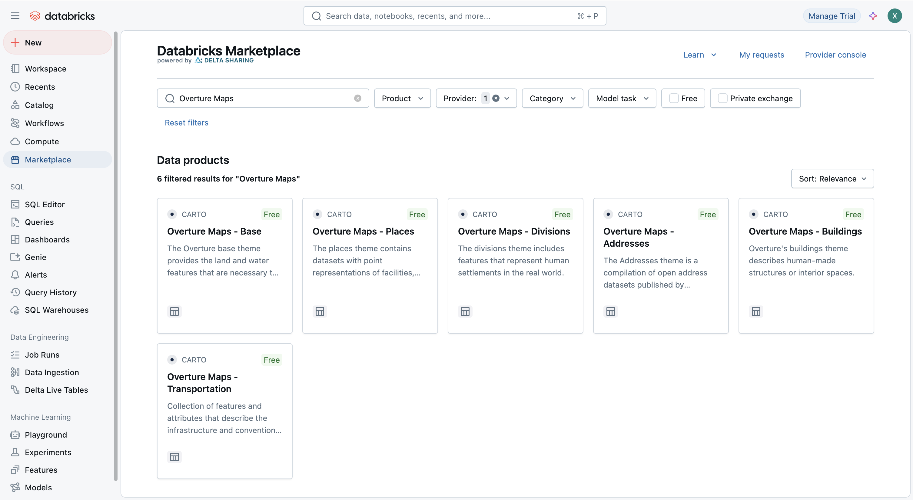 Databricks Marketplace